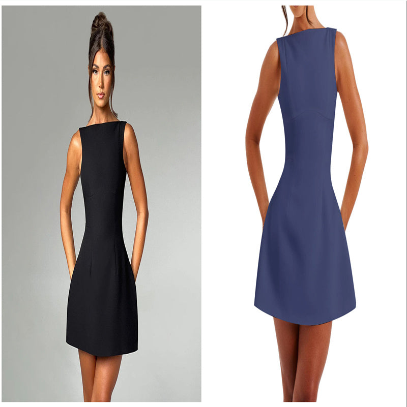 Sexy Rückenfreies Mini-Kleid – Sommer Street Style